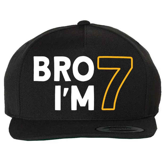 7th Birthday Boy 7th Birthday 7 Years Old Bro Im 7 Wool Snapback Cap