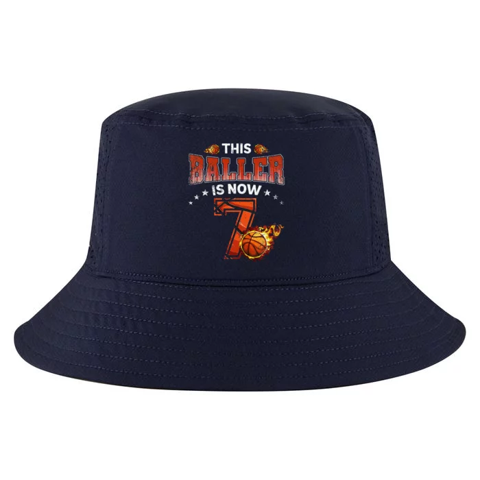 7th Birthday Basketball Player Gifts 7 Years Old Cool Comfort Performance Bucket Hat