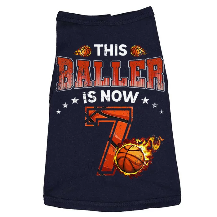 7th Birthday Basketball Player Gifts 7 Years Old Doggie Tank