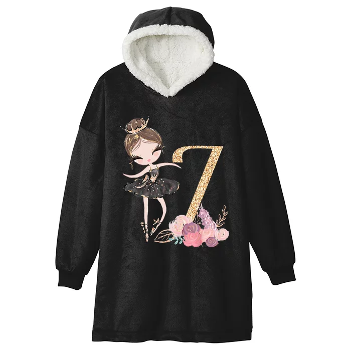 7th Birthday Ballerina Dance School Ballet Tutu Hooded Wearable Blanket