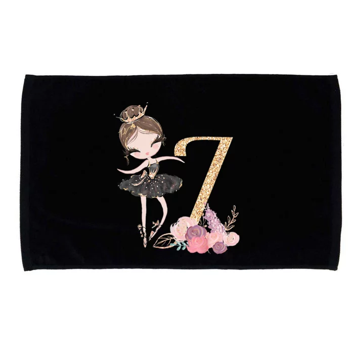 7th Birthday Ballerina Dance School Ballet Tutu Microfiber Hand Towel