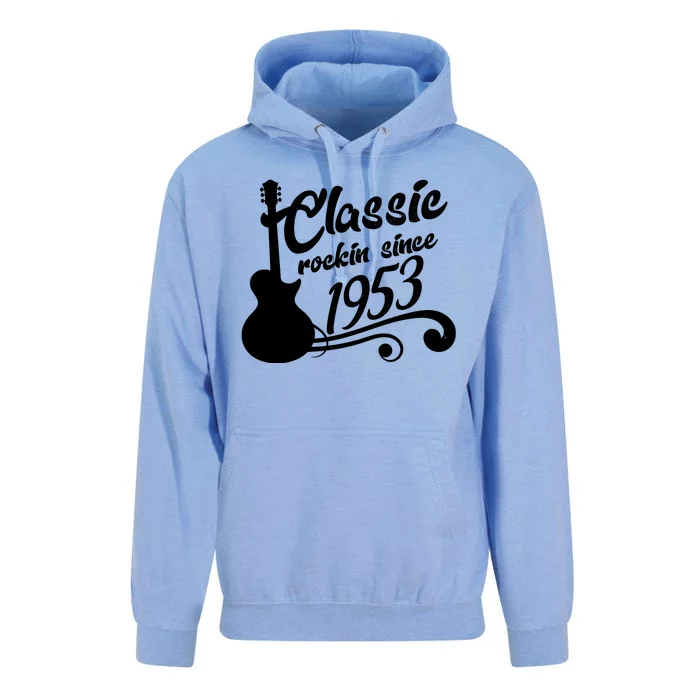 70th Birthday Classic Rockin Since 1953 Unisex Surf Hoodie