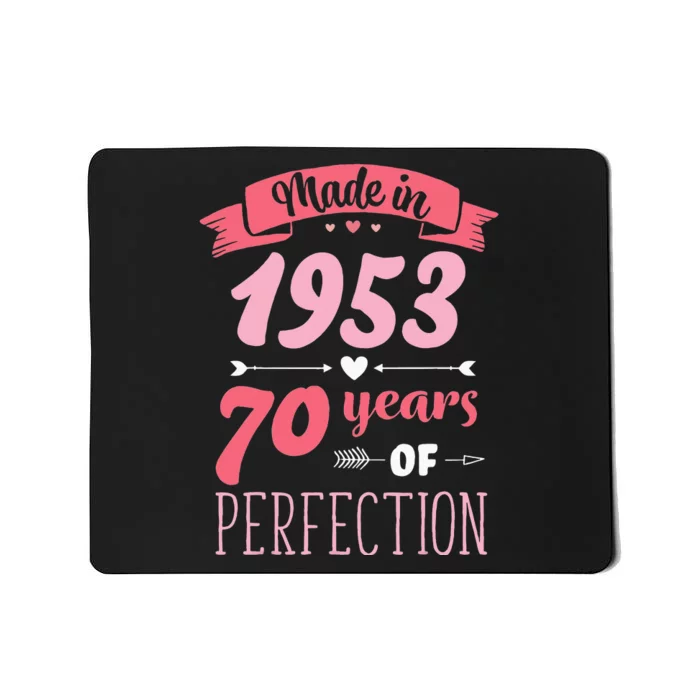 70 Birthday Decorations Women Female 70th BDay 1953 Birthday Mousepad