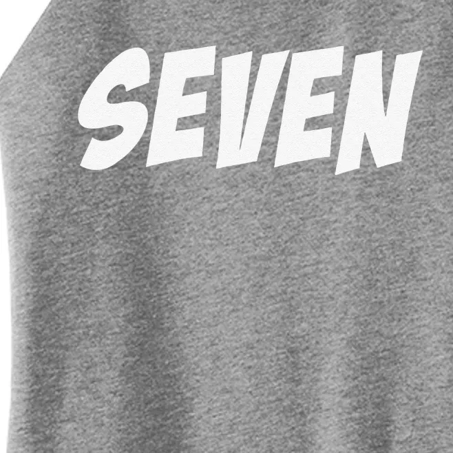 7th Birthday For Number Seven Women’s Perfect Tri Rocker Tank