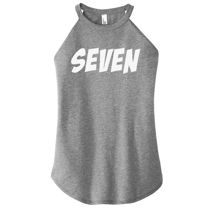 7th Birthday For Number Seven Women’s Perfect Tri Rocker Tank