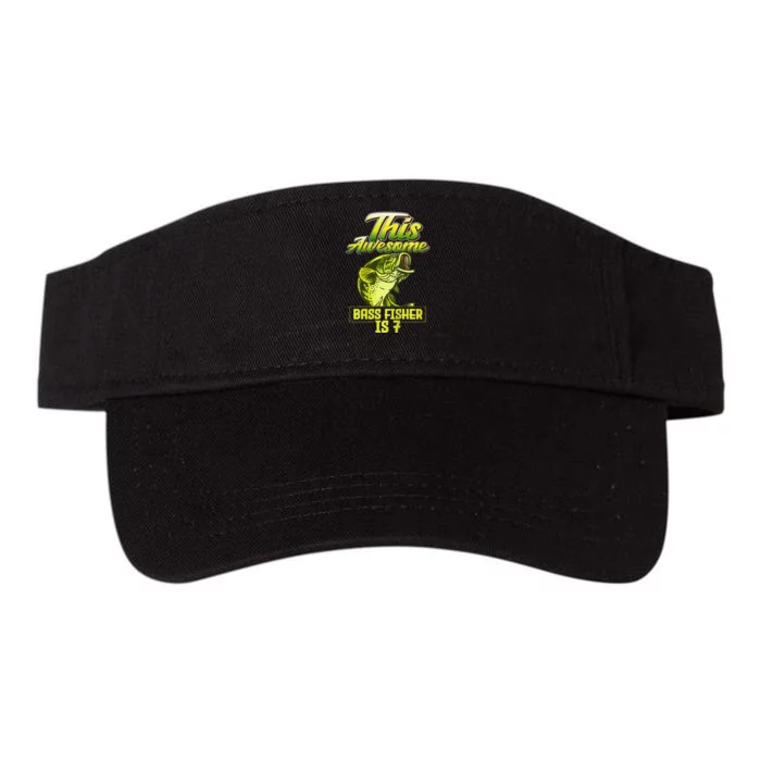 7th Birthday Fishing For Largemouth Bass Fish Fisher Valucap Bio-Washed Visor