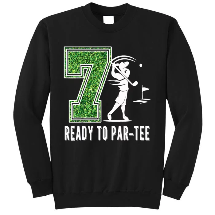 7th Birthday Golfer Seven Year Old Golf Player Tall Sweatshirt