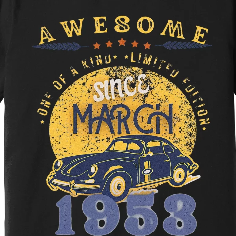 70th Birthday Gift Awesome Since March 1953 Premium T-Shirt