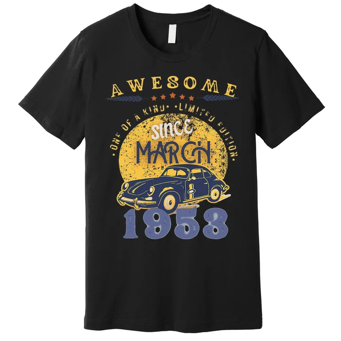 70th Birthday Gift Awesome Since March 1953 Premium T-Shirt