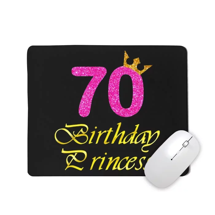 70th Birthday Gift Princess For 70 Years Old Mousepad