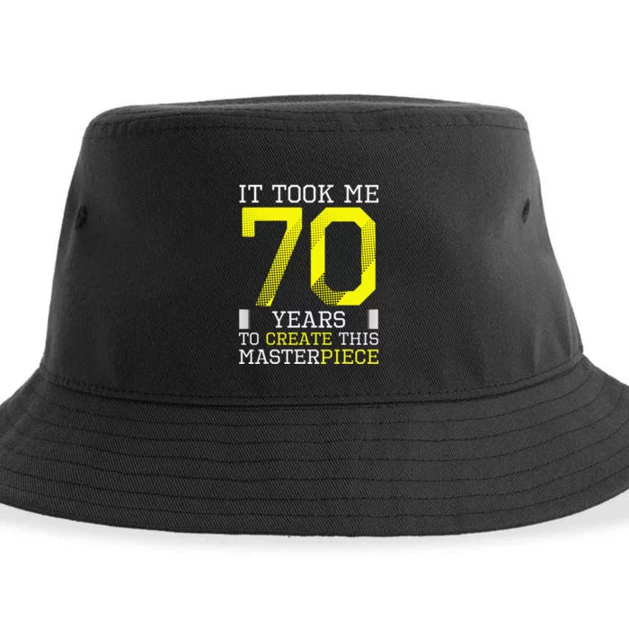 70th Birthday Gag Gift Idea Funny 70 Years Old Joke Sustainable Bucket Hat