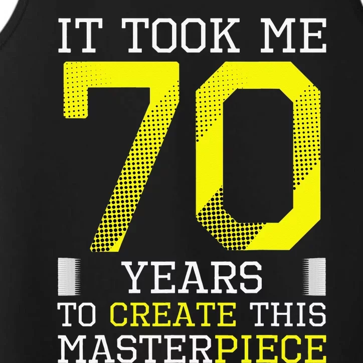 70th Birthday Gag Gift Idea Funny 70 Years Old Joke Performance Tank