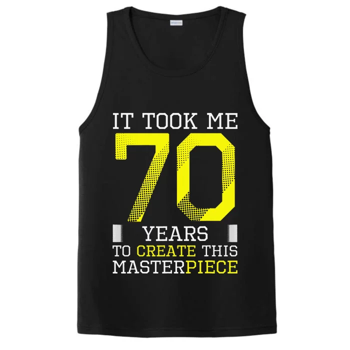 70th Birthday Gag Gift Idea Funny 70 Years Old Joke Performance Tank