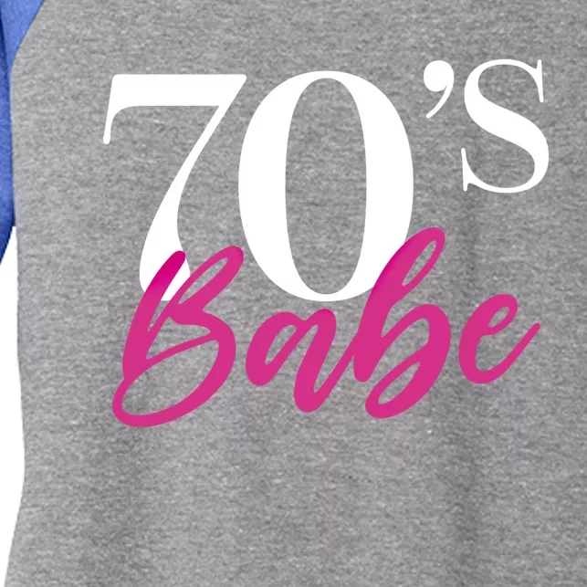 70's Babe Gift Women's Tri-Blend 3/4-Sleeve Raglan Shirt