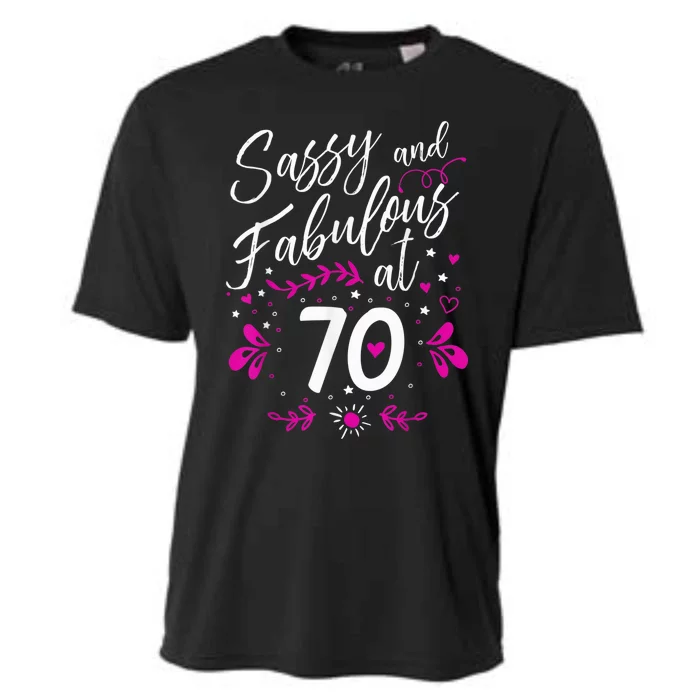 70th Birthday Gift Sassy & Fabulous 70 Year Old Tee Cooling Performance Crew T-Shirt