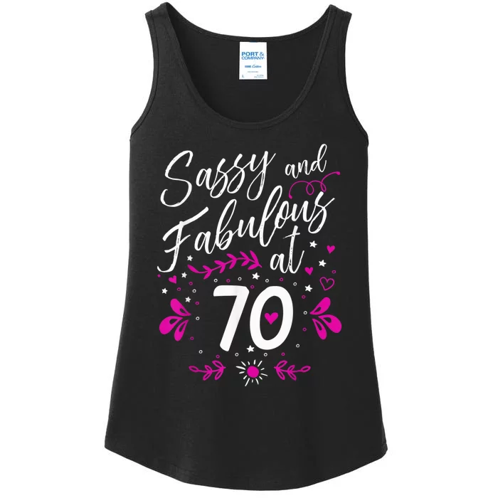 70th Birthday Gift Sassy & Fabulous 70 Year Old Tee Ladies Essential Tank