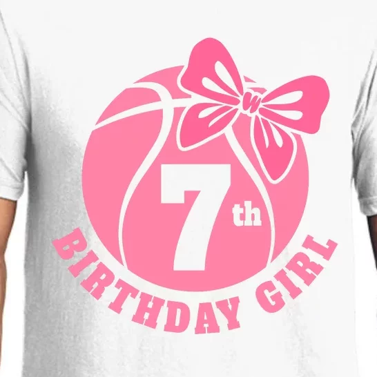 7th Birthday Girl Gift For Basketball Birthday Pajama Set