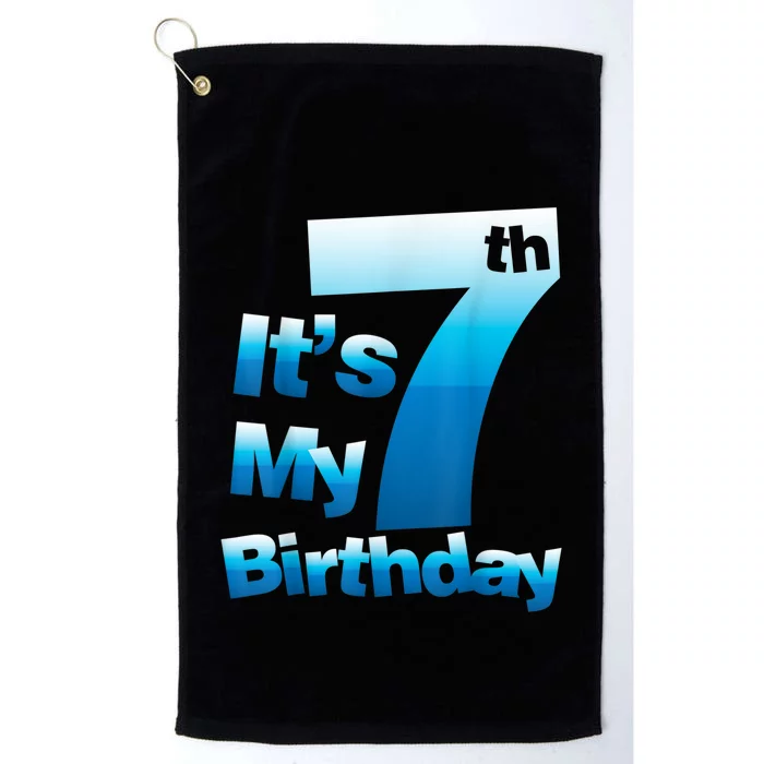 7th Birthday . It's My 7 Birthday 7 Year Old Birthday Platinum Collection Golf Towel