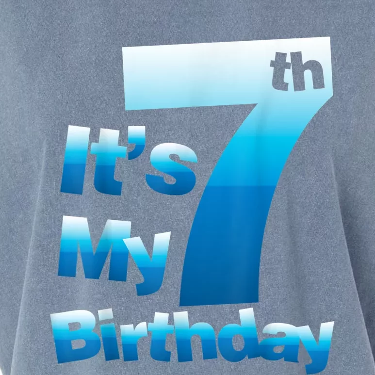 7th Birthday . It's My 7 Birthday 7 Year Old Birthday Garment-Dyed Women's Muscle Tee