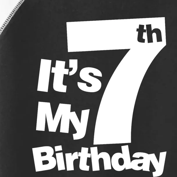 7th Birthday. It's My 7 Birthday 7 Year Old Birthday Toddler Fine Jersey T-Shirt