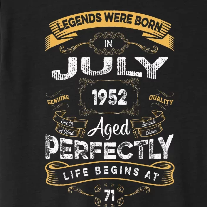 71th Birthday Legends Were Born In July 1952 ChromaSoft Performance T-Shirt