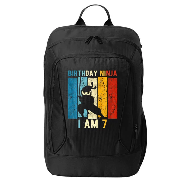 7th Birthday Ninja 7 Year Old Birthday City Backpack