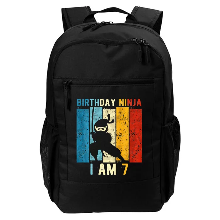 7th Birthday Ninja 7 Year Old Birthday Daily Commute Backpack