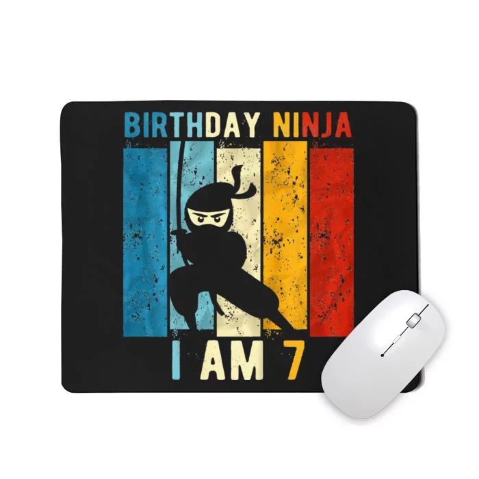 7th Birthday Ninja 7 Year Old Birthday Mousepad