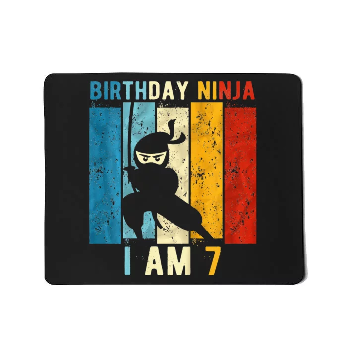 7th Birthday Ninja 7 Year Old Birthday Mousepad