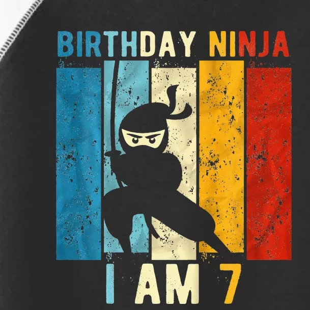 7th Birthday Ninja 7 Year Old Birthday Toddler Fine Jersey T-Shirt