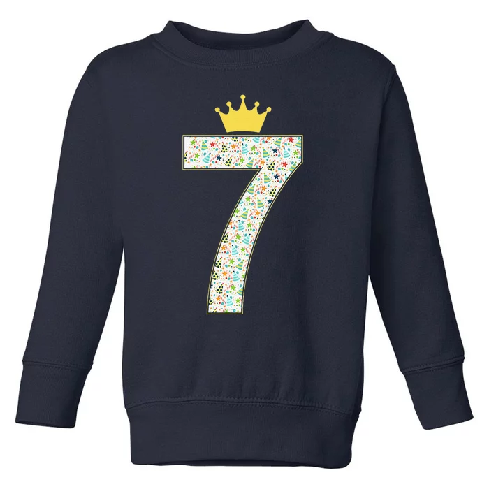 7th Birthday Number 7 Toddler Sweatshirt