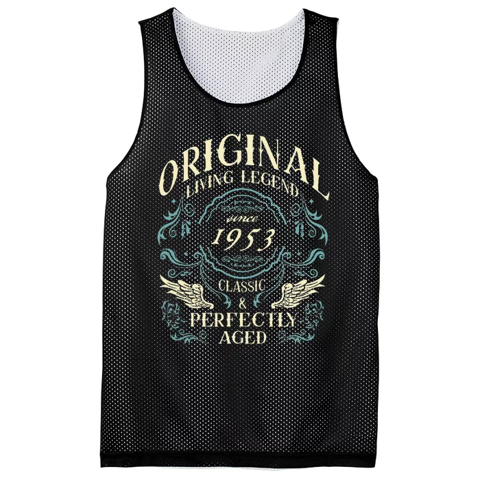 70th Birthday Original Living Legend Since 1953 Born in 1953 Mesh Reversible Basketball Jersey Tank