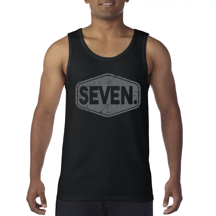 7th Birthday Of Boy Or Girl 7 Years Old Seven Tank Top