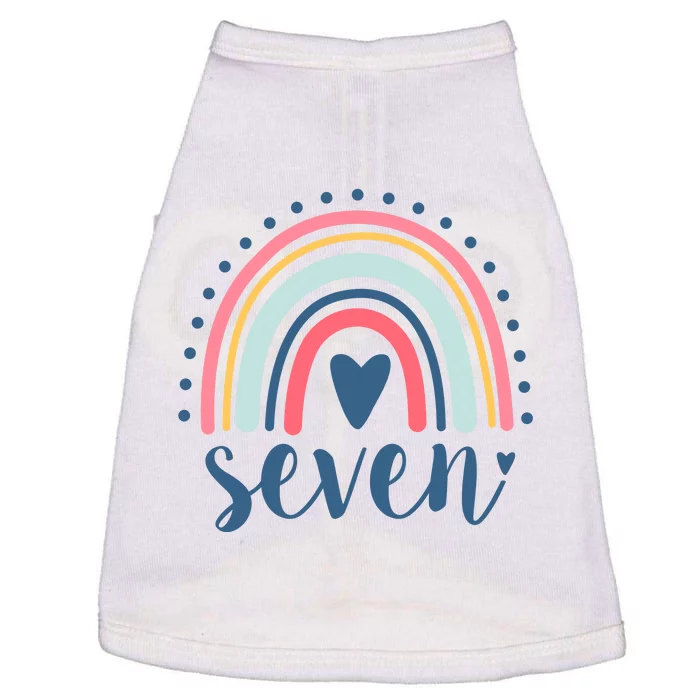 7th Birthday Rainbow Seven Year Old Cute Doggie Tank