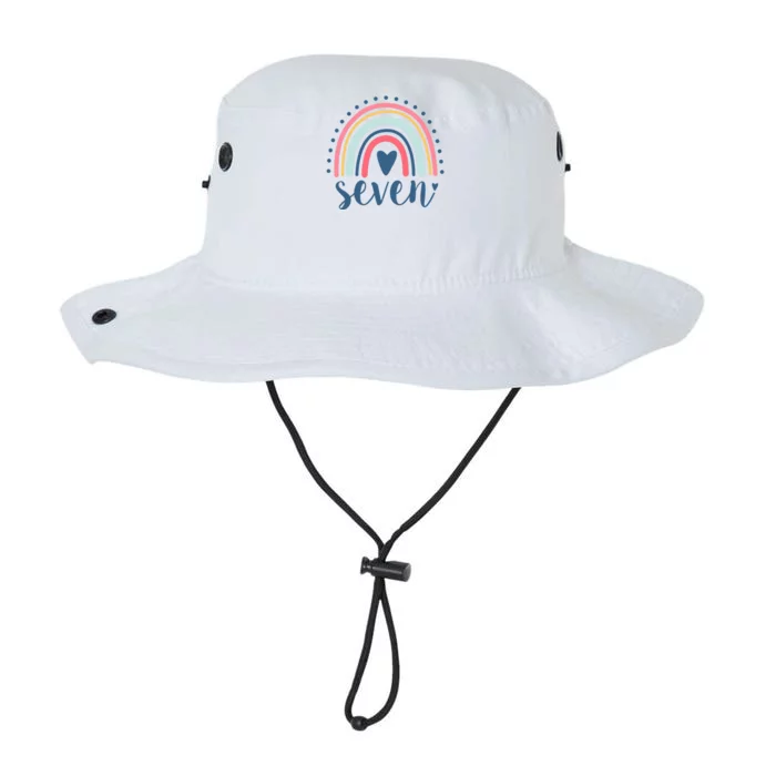 7th Birthday Rainbow Seven Year Old Cute Legacy Cool Fit Booney Bucket Hat