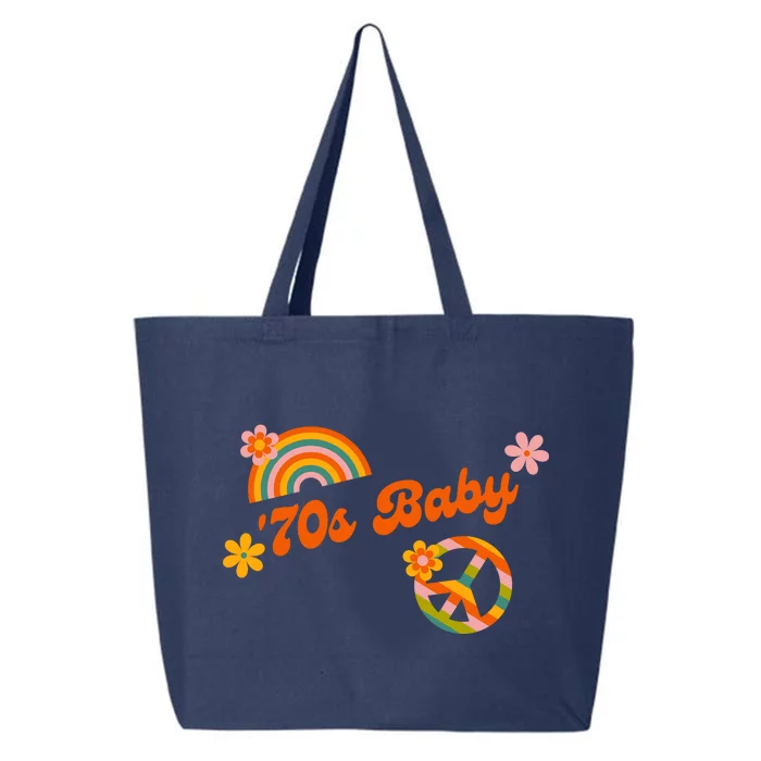 70s Baby Retro Peace Sign 25L Jumbo Tote