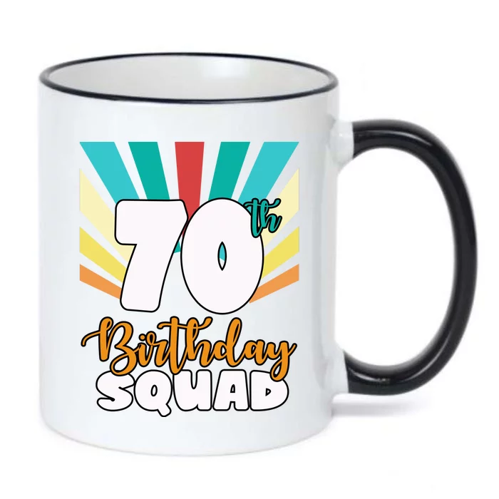 70th Birthday Squad 70 Years Old Black Color Changing Mug