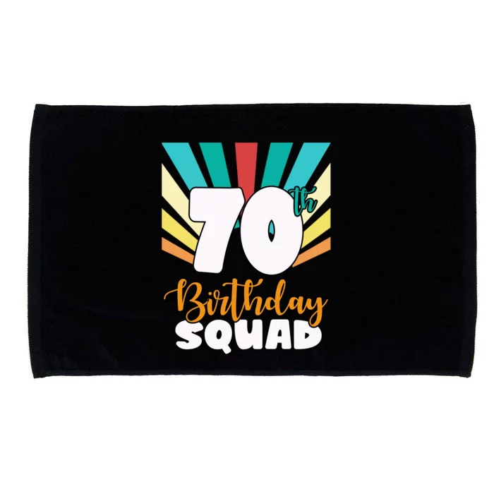 70th Birthday Squad 70 Years Old Microfiber Hand Towel