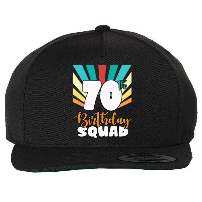 70th Birthday Squad 70 Years Old Wool Snapback Cap