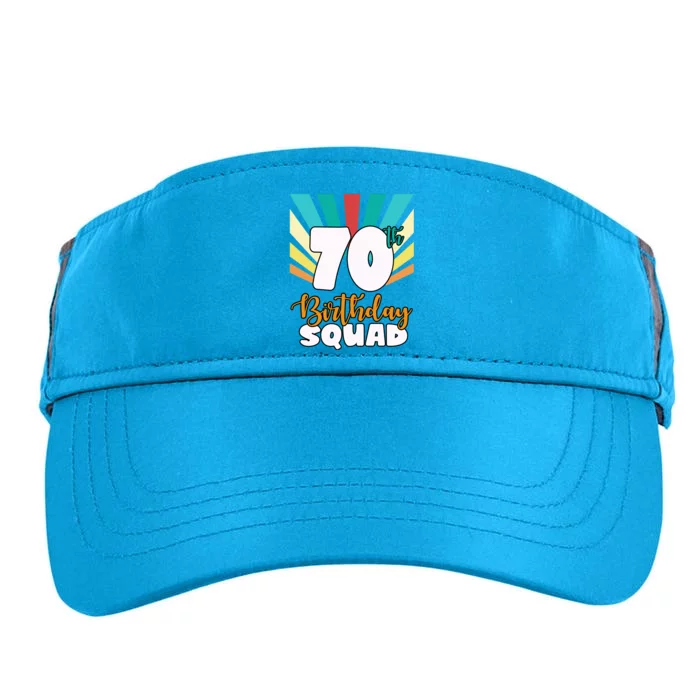 70th Birthday Squad 70 Years Old Adult Drive Performance Visor