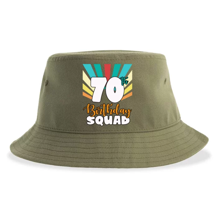 70th Birthday Squad 70 Years Old Sustainable Bucket Hat