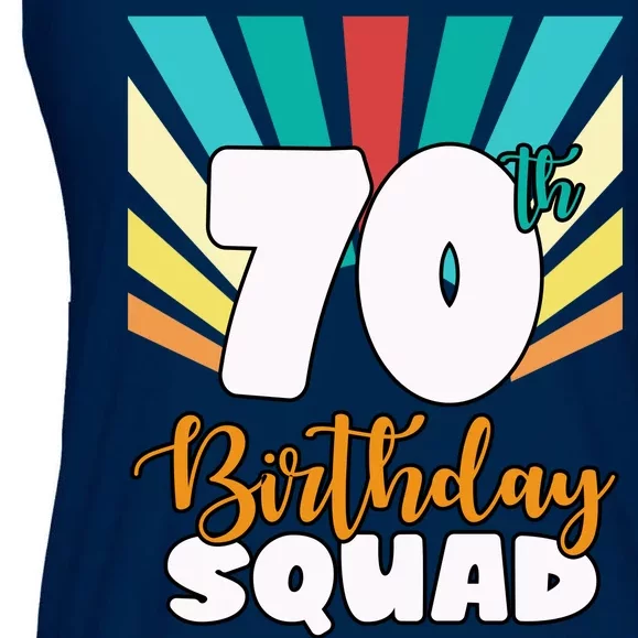 70th Birthday Squad 70 Years Old Ladies Essential Flowy Tank