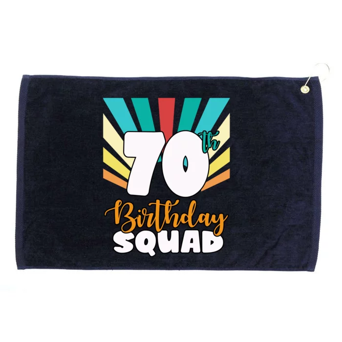 70th Birthday Squad 70 Years Old Grommeted Golf Towel