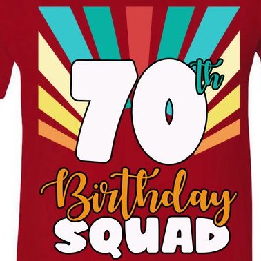 70th Birthday Squad 70 Years Old V-Neck T-Shirt
