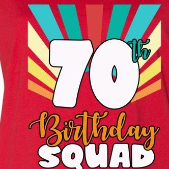 70th Birthday Squad 70 Years Old Women's V-Neck Plus Size T-Shirt