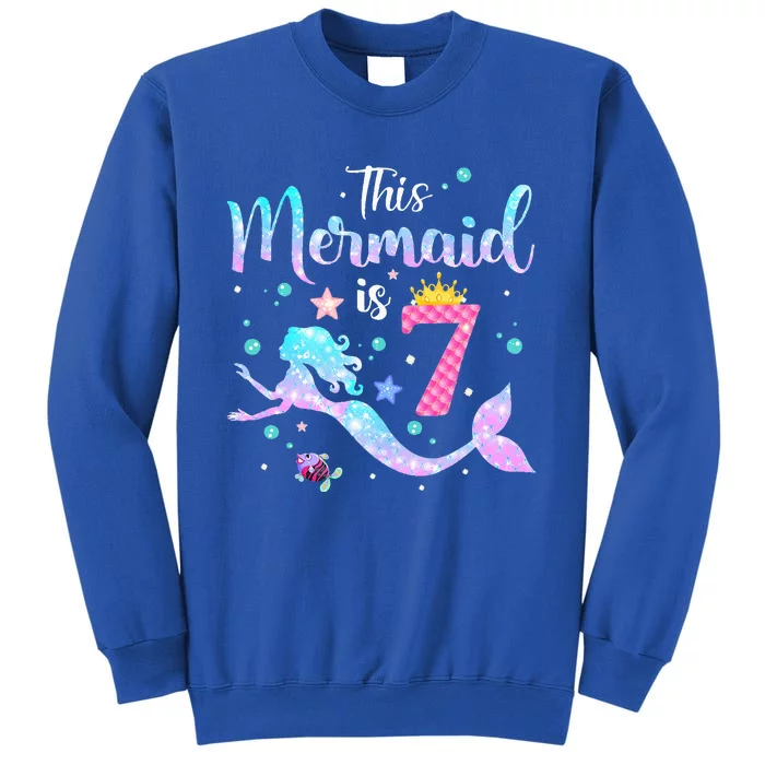 7th Birthday This Mermaid Is 7 Years Old Costume Sweatshirt