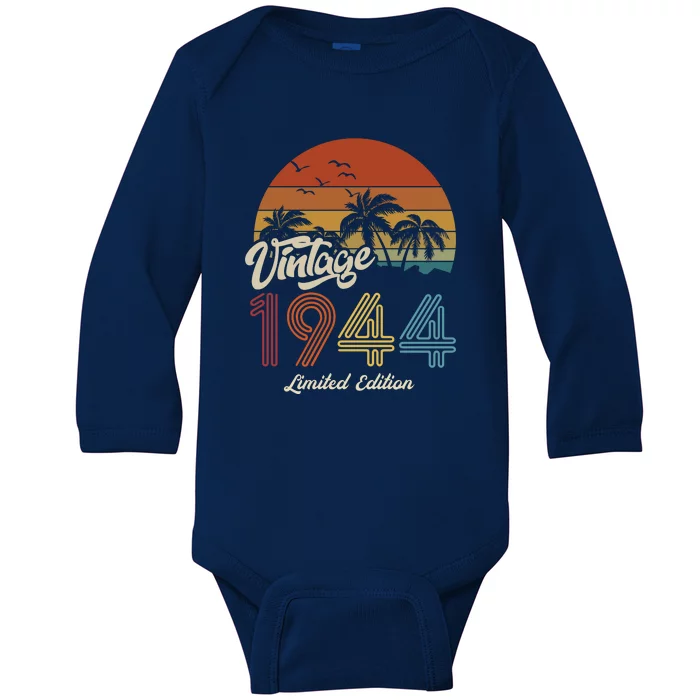 79th Birthday Vintage Limited Edition 1944 Baby Long Sleeve Bodysuit