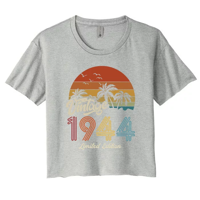 79th Birthday Vintage Limited Edition 1944 Women's Crop Top Tee