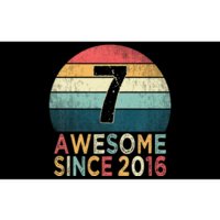 7th Birthday Vintage Retro 7 Years Old Awesome Since 2016 Bumper Sticker