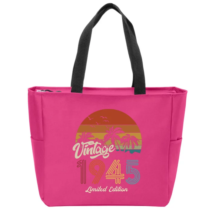 78th Birthday Vintage Limited Edition 1945 Zip Tote Bag